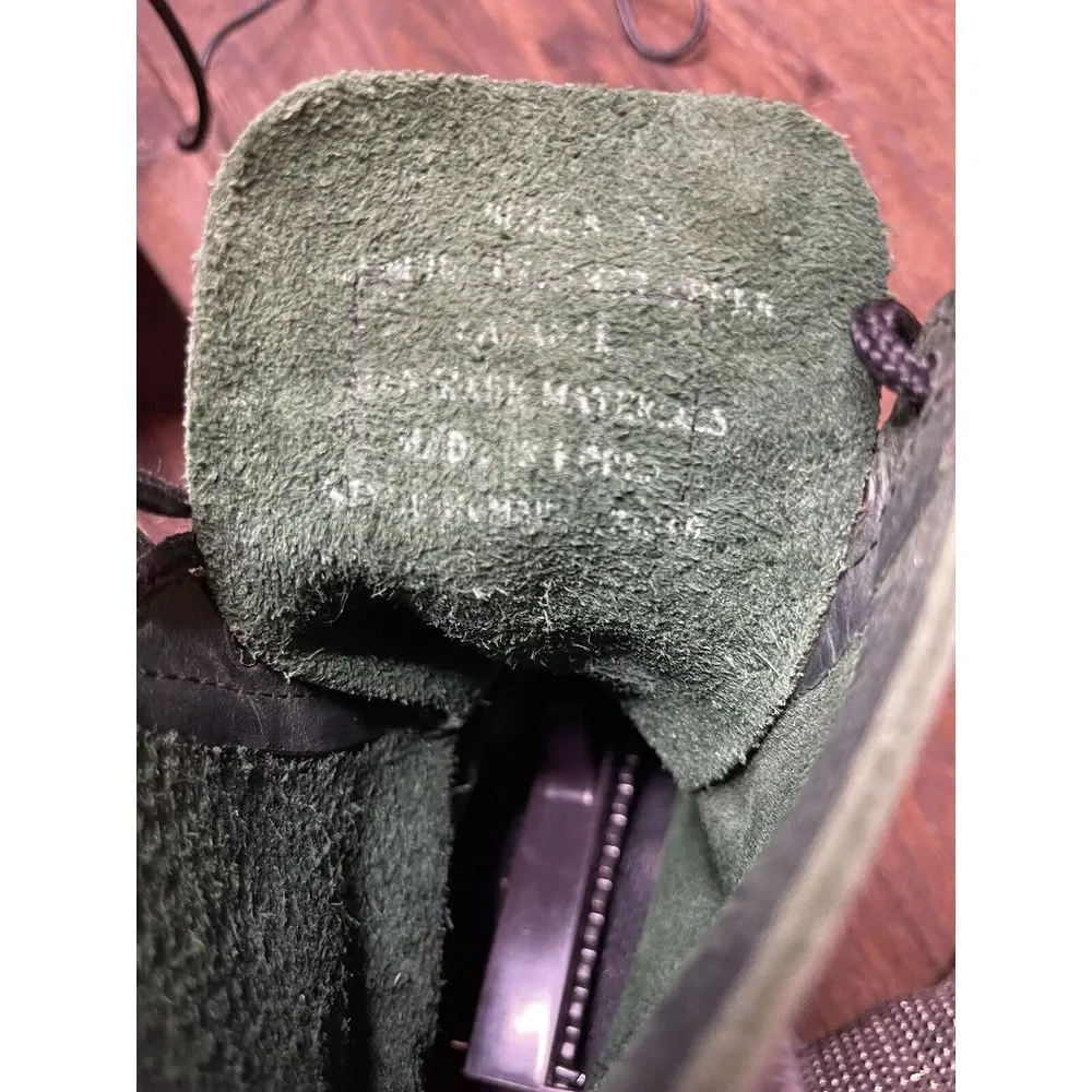 VTG Y2K Skechers Dark Green Suede Combat Boots Womens 8 Lace Up Grunge Rare Find - Picture 12 of 12